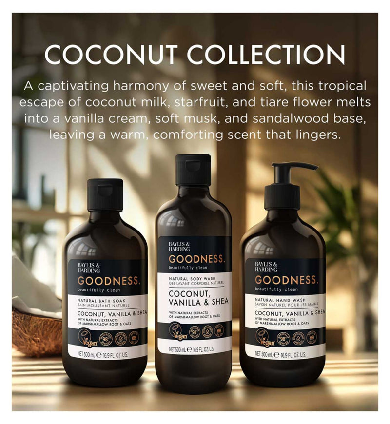 Baylis & Harding coconut vanilla shea butter bath soak 500ml, UK version