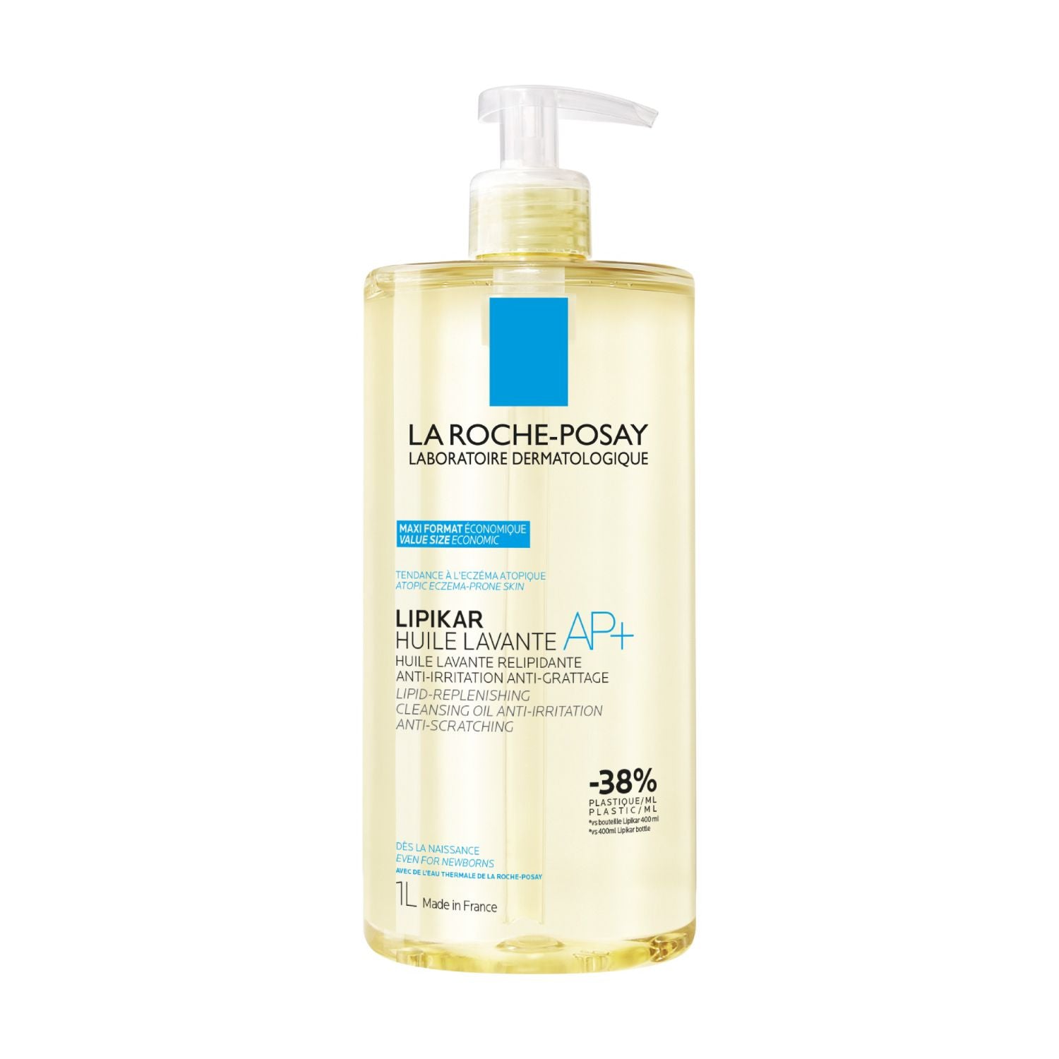 La Roche-Posay Lipikar AP+ cleansing oil 1L, imported from the UK