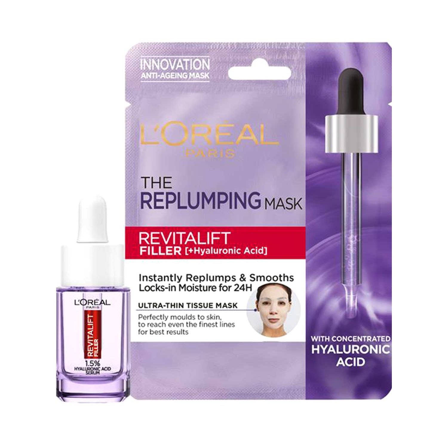 L'Oreal Revitalift Filler mini serum and mask bundle (British brand)