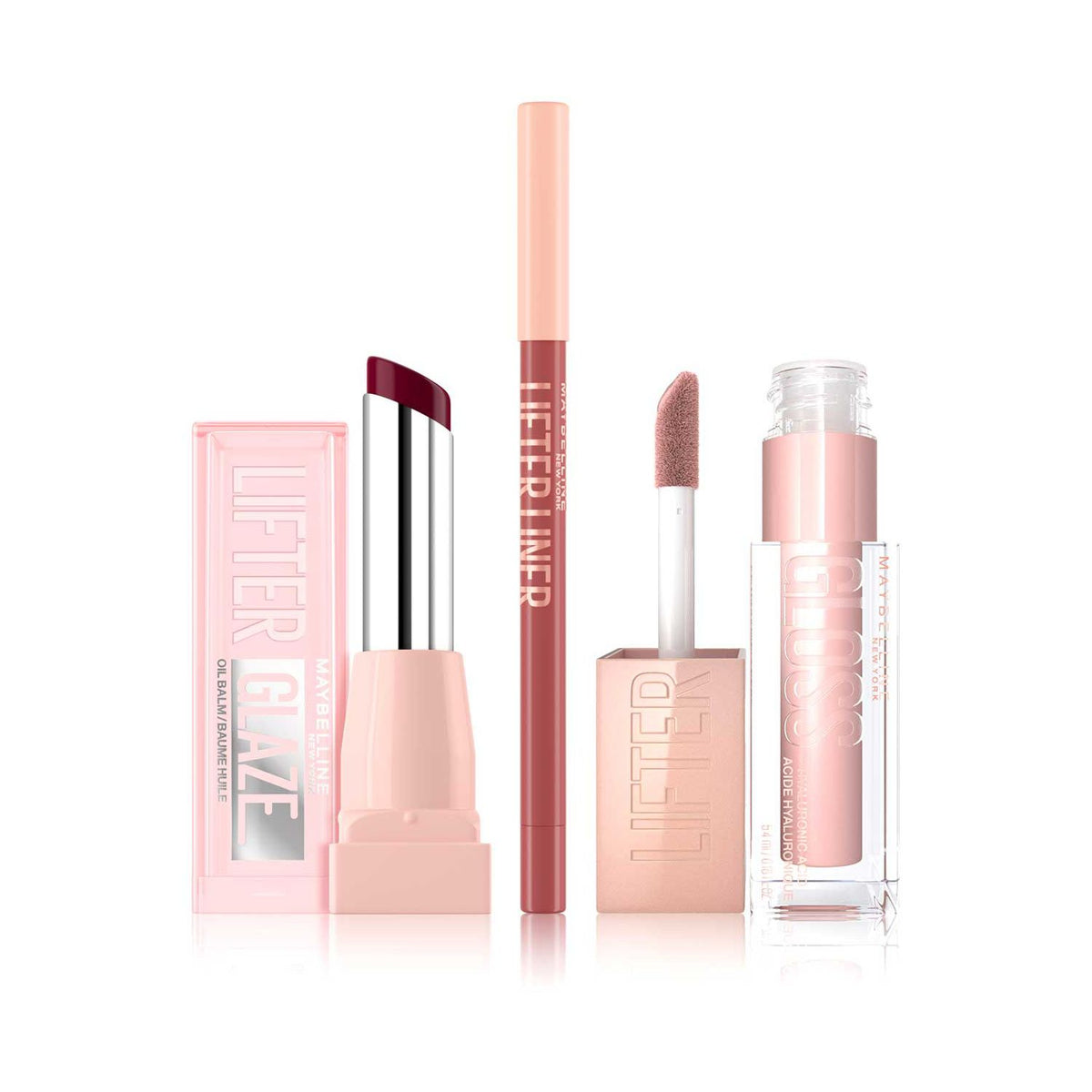 Maybelline lip oil and liner duo in Acai (British brand)