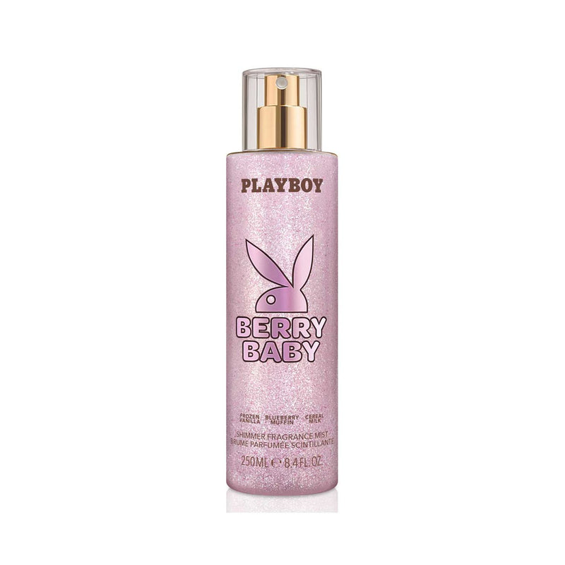Playboy Berry Baby shimmer fragrance mist 250ml, imported from the UK