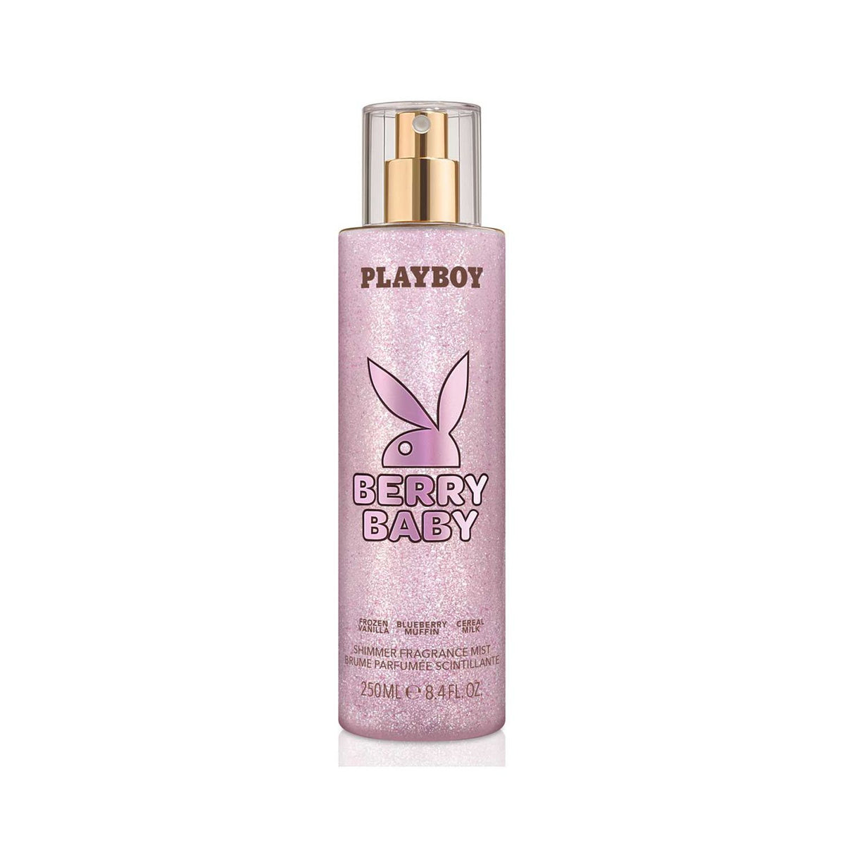 Playboy Berry Baby shimmer fragrance mist 250ml, imported from the UK