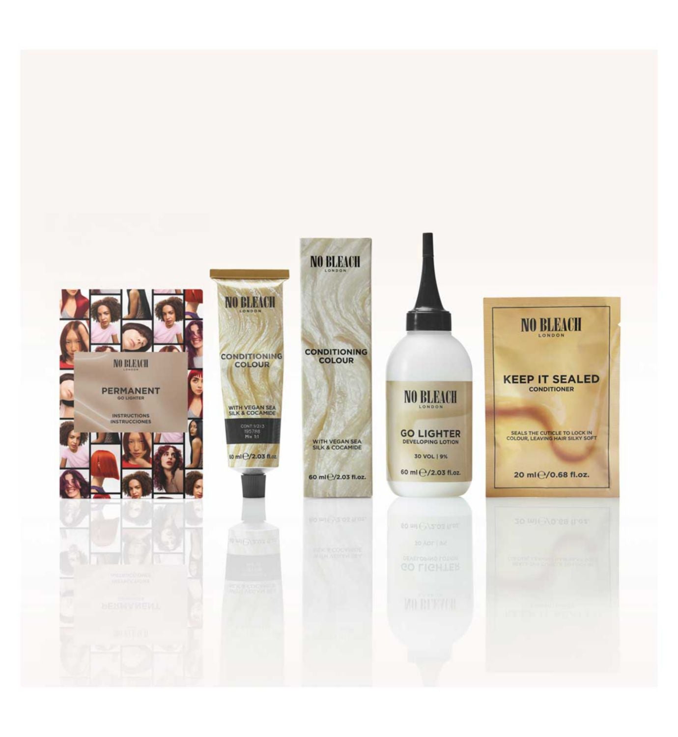 No Bleach London Cherry Cola permanent hair dye kit - British product