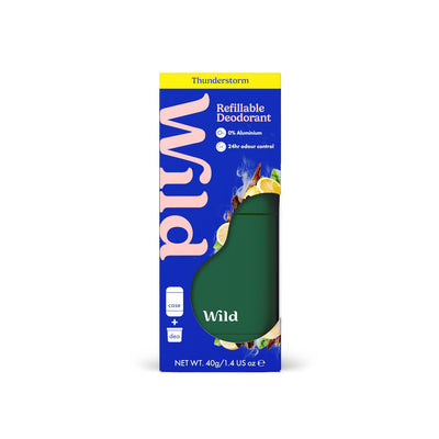 Boots Wild Forest Green Case and Thunderstorm Deodorant Refill 40g- Buy online at McGrocer