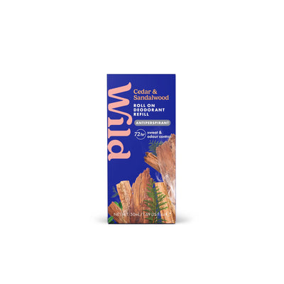 Boots Wild Mens Antiperspirant Sandalwood & Cedar Roll On Refill 50ml- Buy online at McGrocer