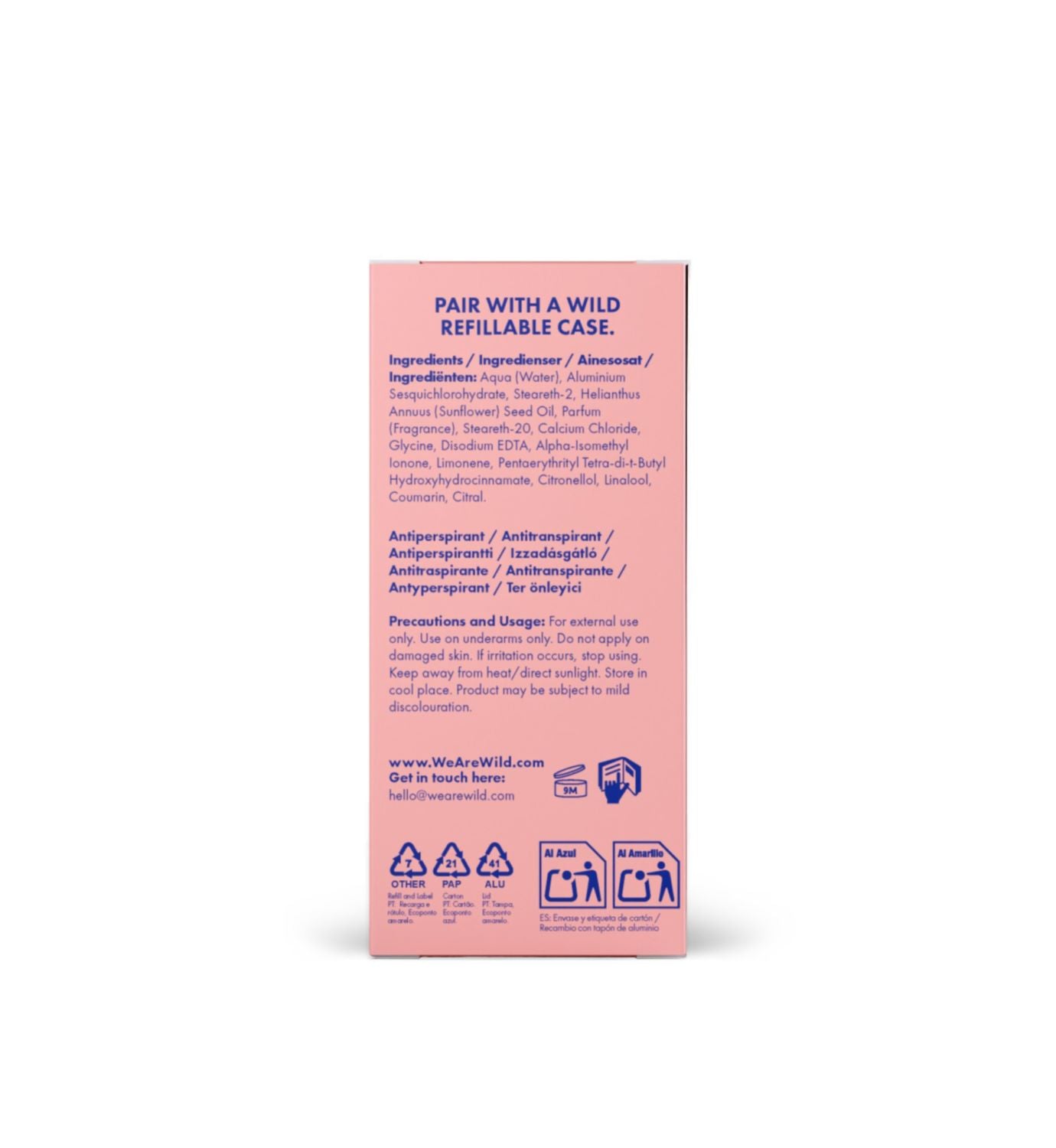 Wild antiperspirant roll-on refill 50ml, UK version