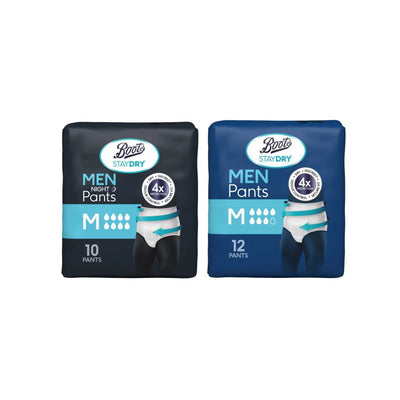 Boots Boots Staydry Men Day and Night Pants Duo Pack Medium (22 Pants)- Buy online at McGrocer