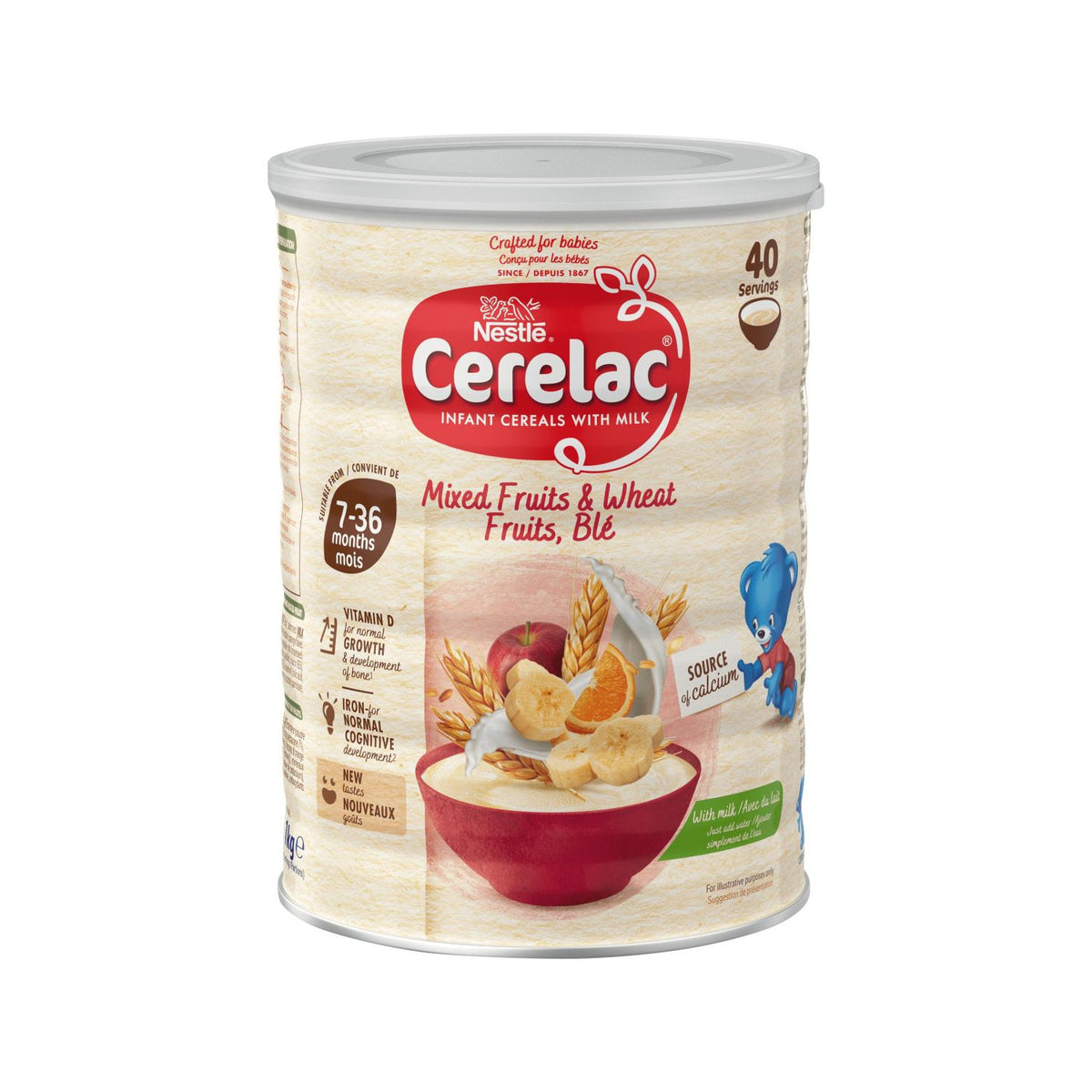 Cerelac Mixed Fruits Wheat baby cereal 1kg, imported from the UK