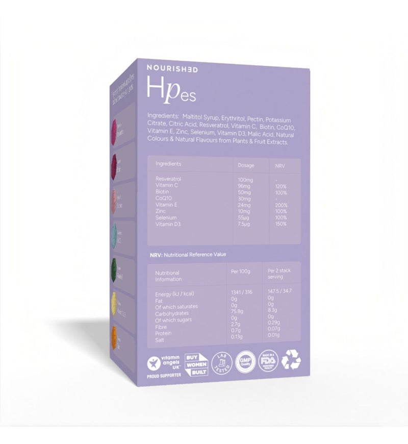Nourished HPES supplement gummies 30 count (British brand)