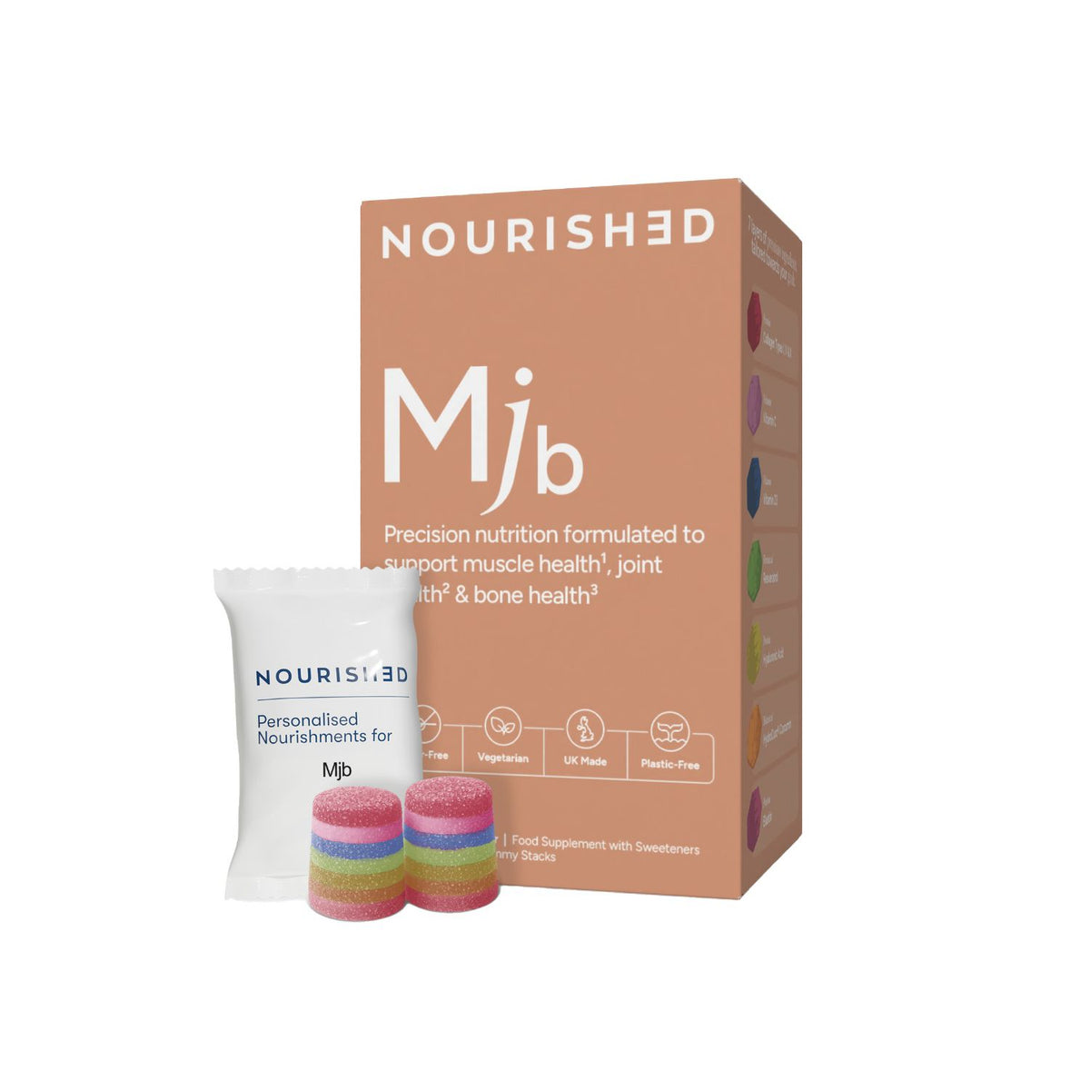 Nourished Mjb Nutrient Stacks gummies 30 count (British brand)