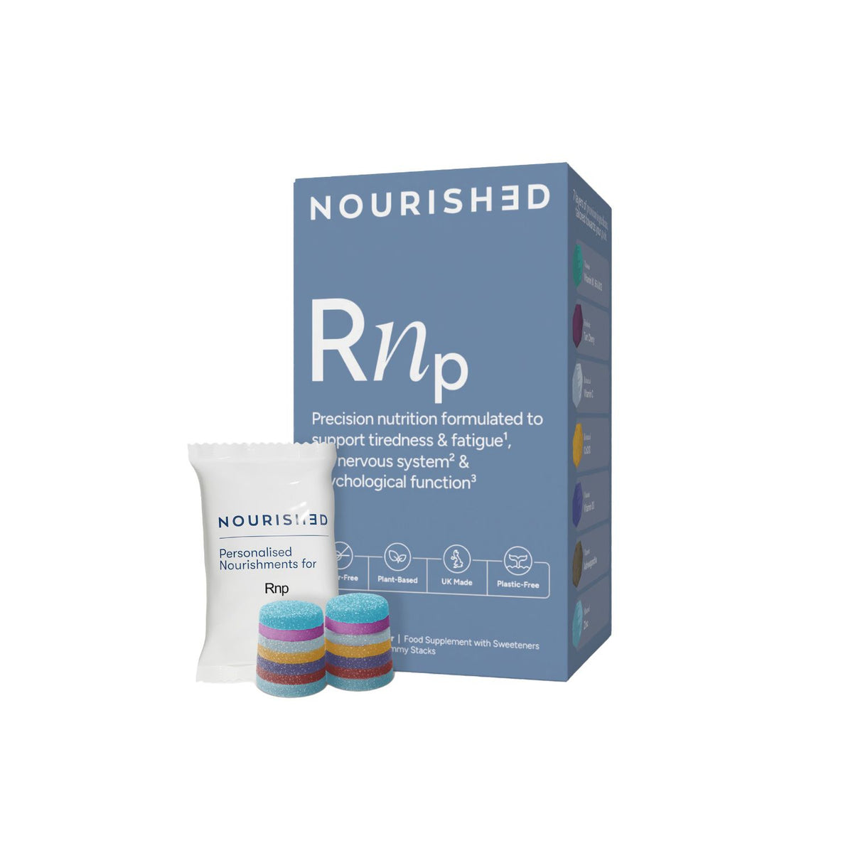 Nourished RNP nutrient stacks gummies 30 count, UK version