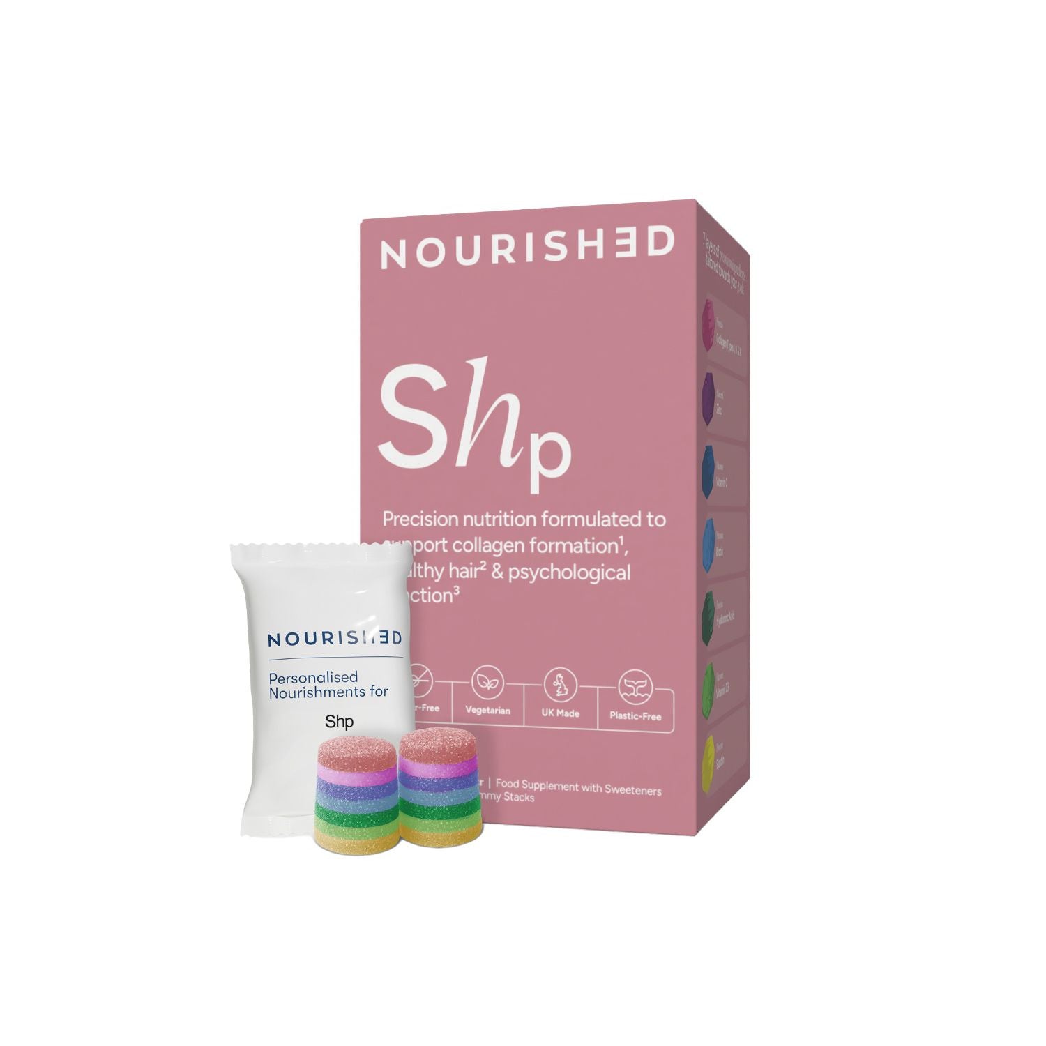 Nourished Shp nutrient stacks 30 gummies, UK version