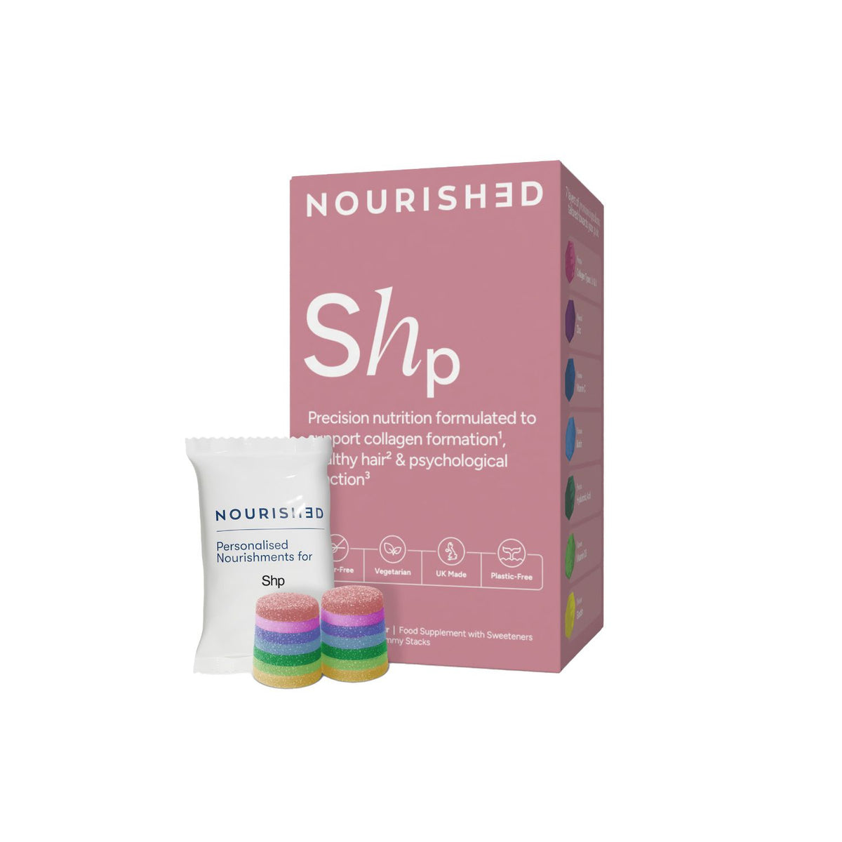 Nourished Shp nutrient stacks 30 gummies, UK version