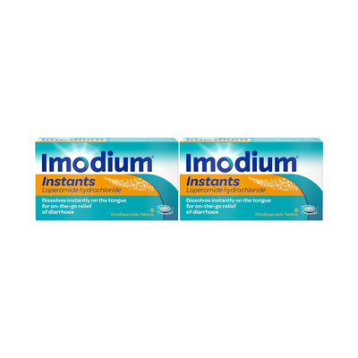 Boots Imodium Instants Diarrhoea Relief Tablets Duo Bundle 2x6 Pack- Buy online at McGrocer