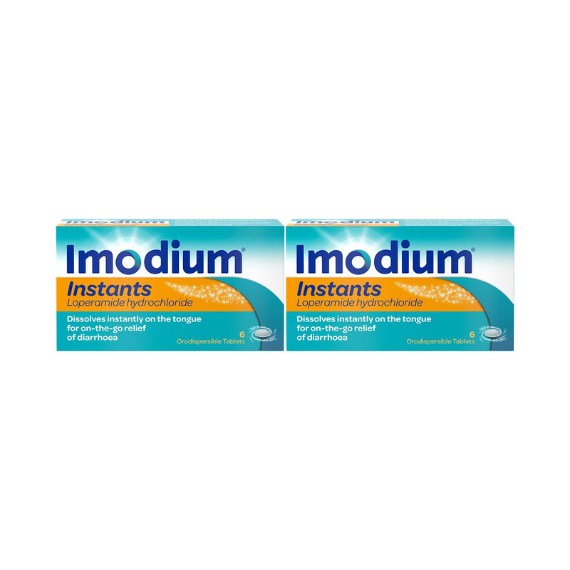 Imodium Instants diarrhoea relief tablets bundle, imported from the UK