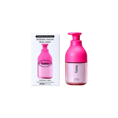 Tesco Fussy Refillable Natural Body Wash Coconut Milk 320ml- Buy online at McGrocer