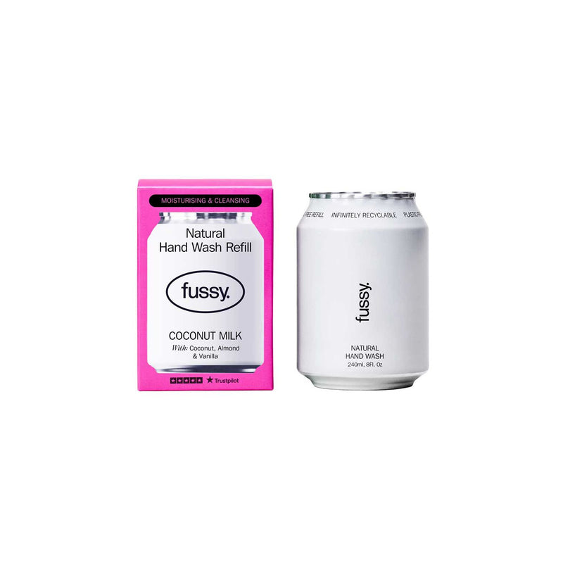 Fussy natural hand wash refill coconut milk 240ml, imported from the UK