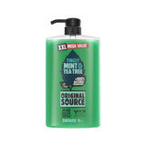 Original Source Mint & Tea Tree shower gel 1L, imported from the UK