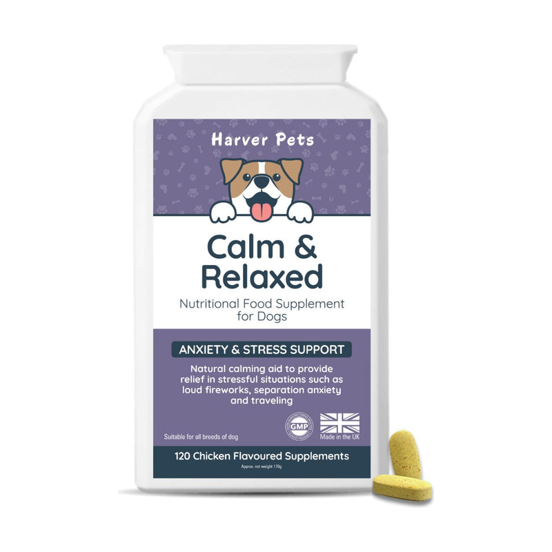 Harver Pets calm supplement chicken flavoured 120 tablets, UK version