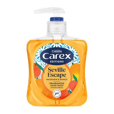 Boots Carex Editions Seville Escape Mandarin And Mango Antibacterial Handwash 250ml- Buy online at McGrocer