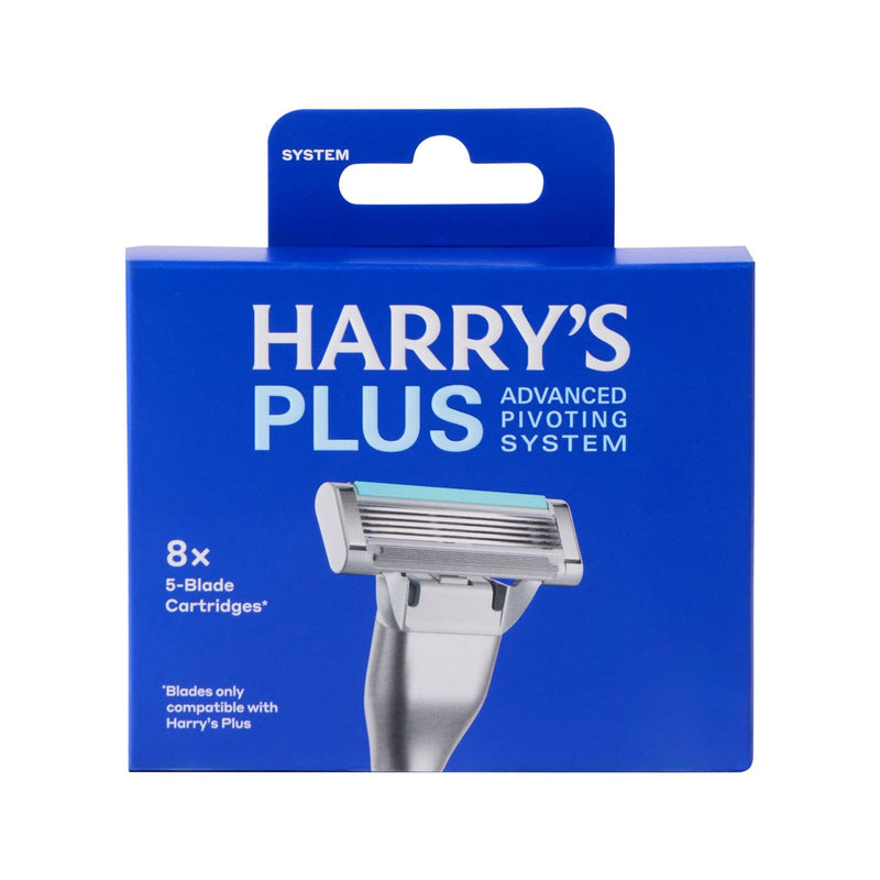 Harry's Plus razor blade cartridges 8-pack - British product