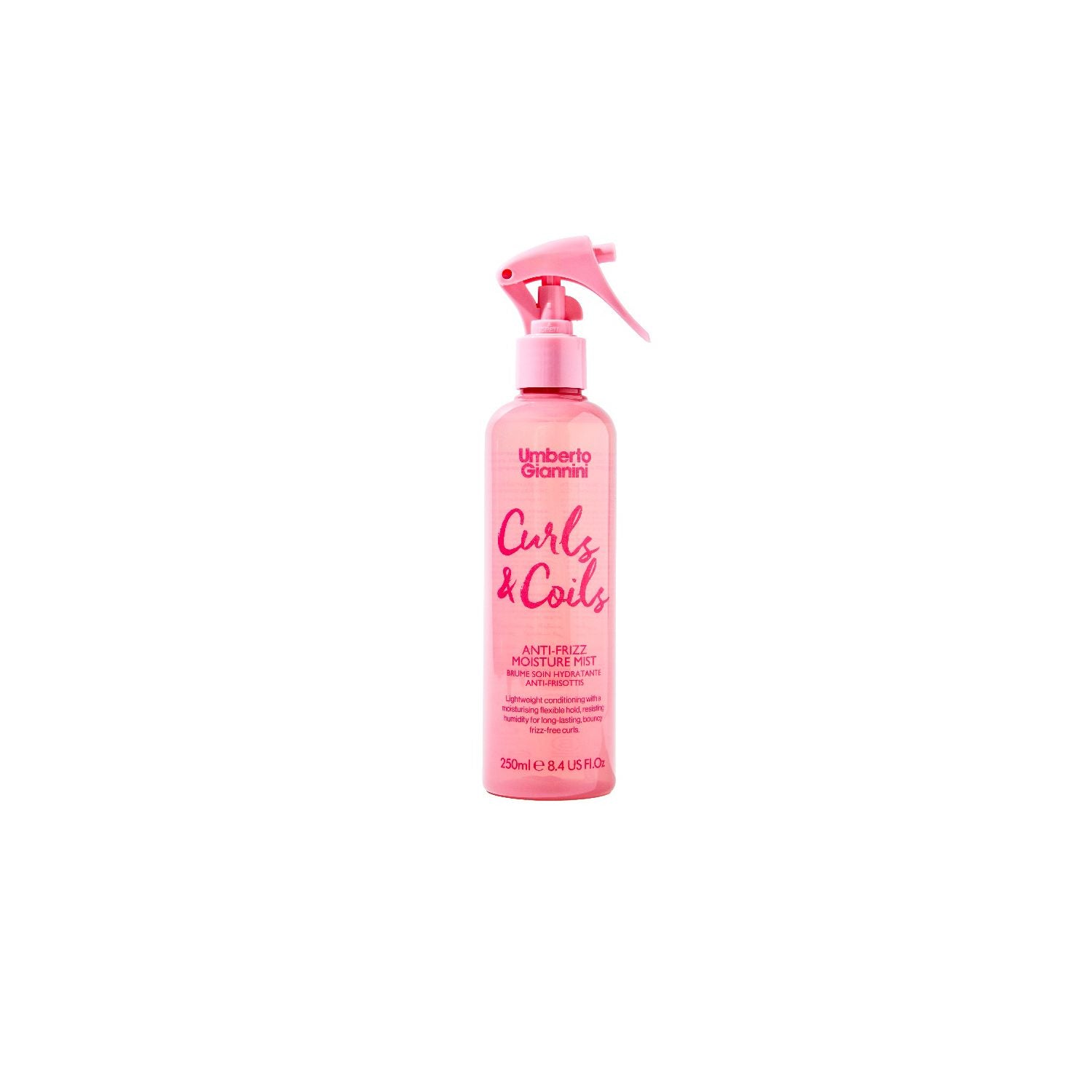 Umberto Giannini Anti-Frizz Moisture Mist 250ml, imported from the UK