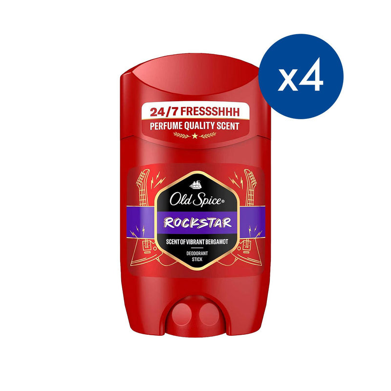 Old Spice Rockstar deodorant stick bundle 4x50ml, imported from the UK