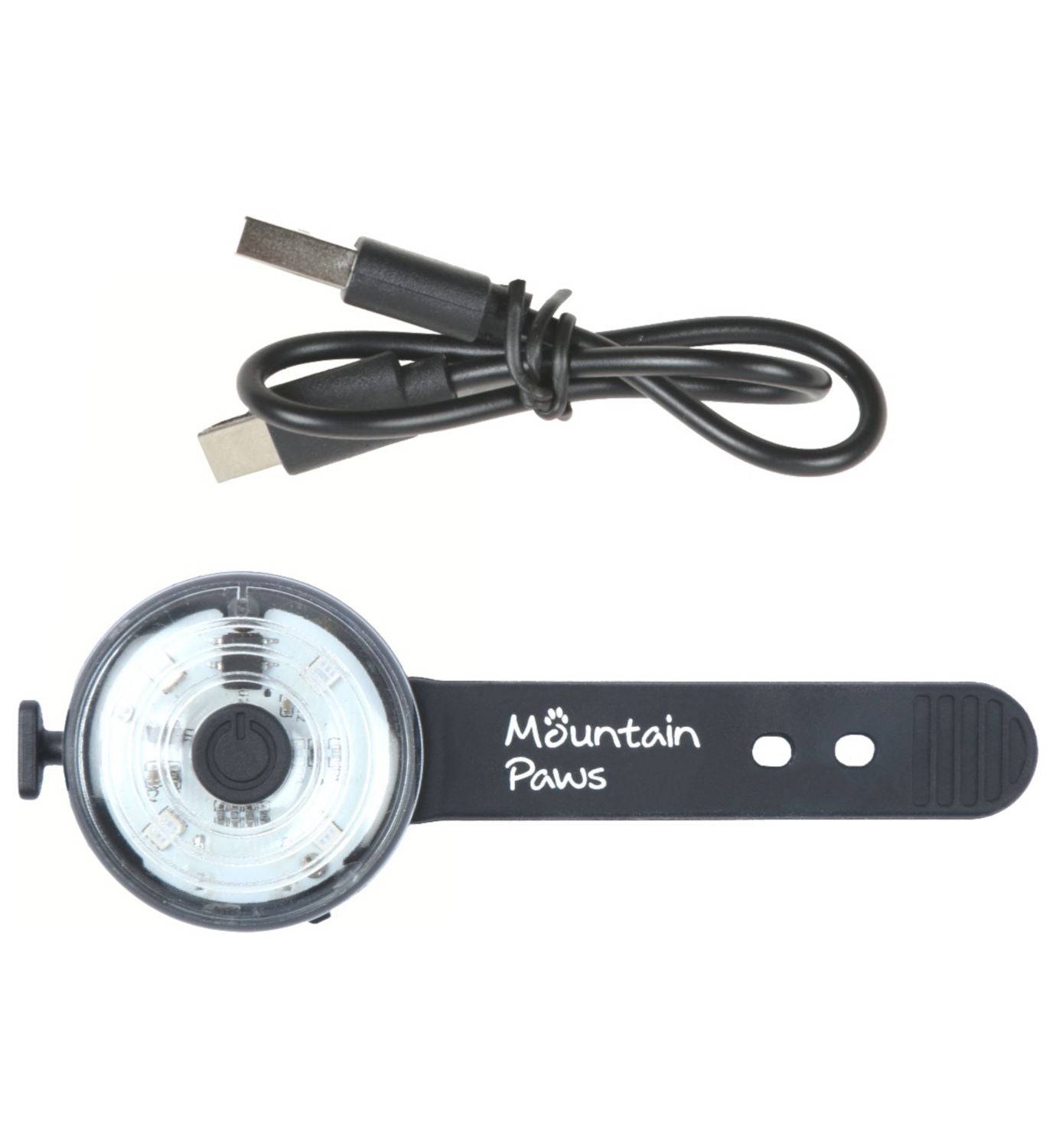 Mountain Paws rechargeable dog safety light, UK version