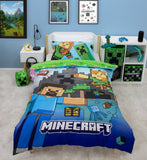 Minecraft single duvet set with Steve and Alex design (British brand)