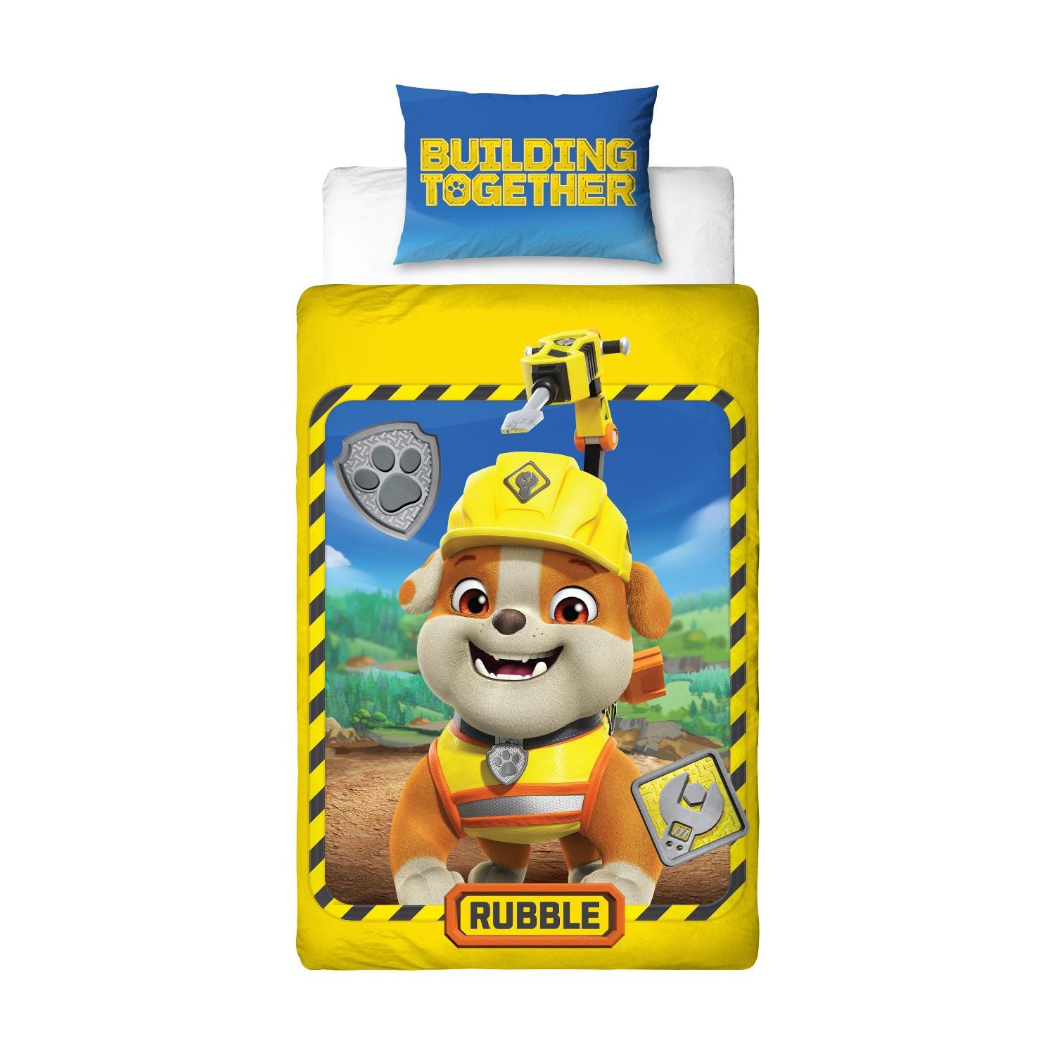 Paw Patrol Rubble duvet cover set - British product