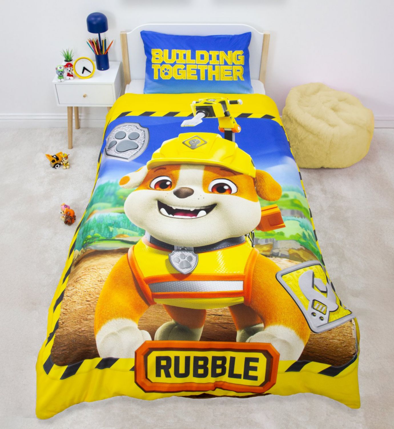Paw Patrol Rubble duvet cover set - British product