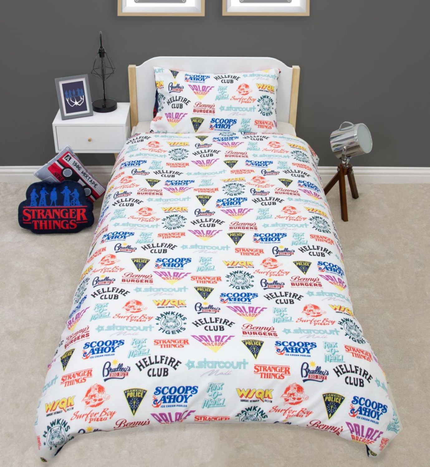 Stranger Things reversible duvet set single - British product