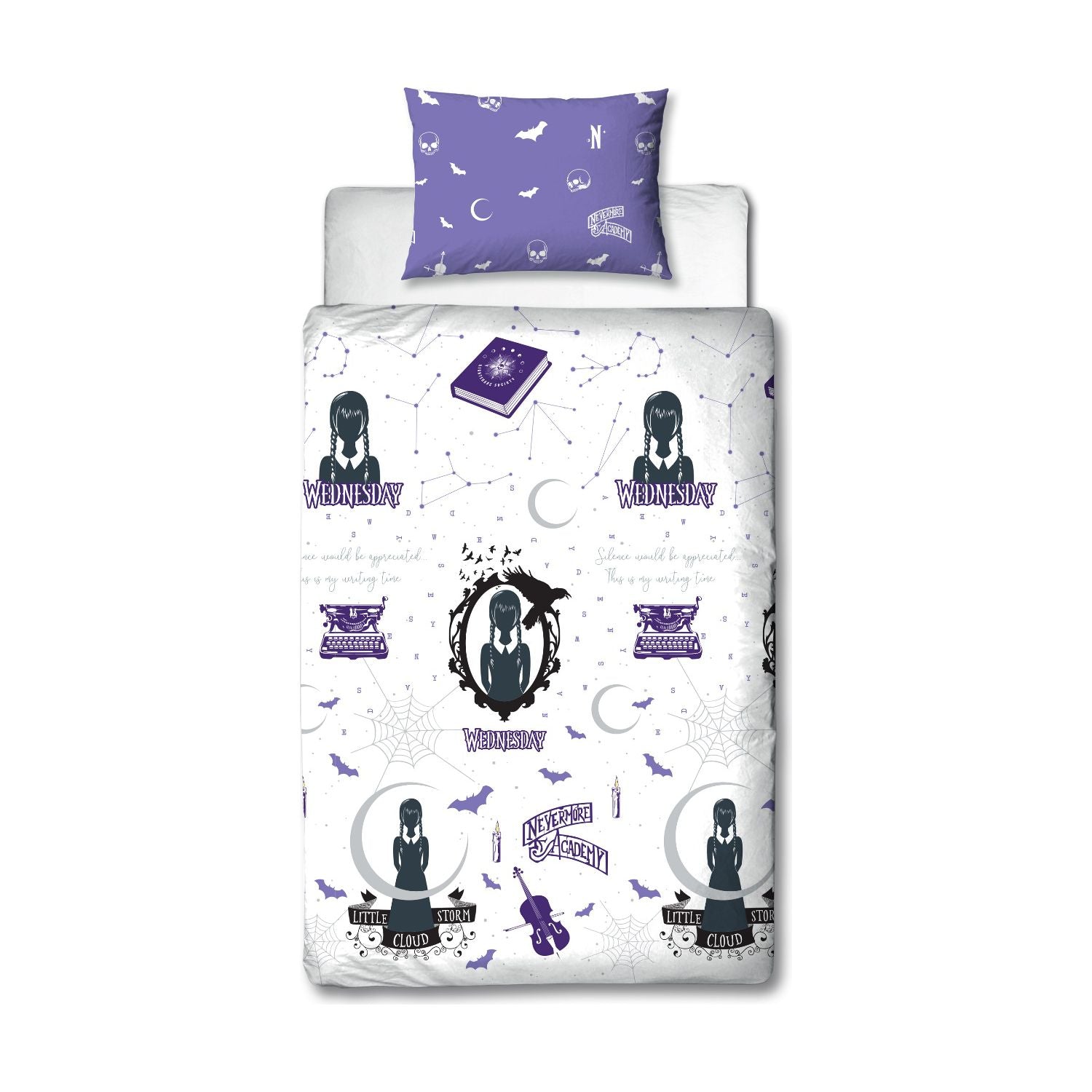 Wednesday duvet set single reversible (British brand)