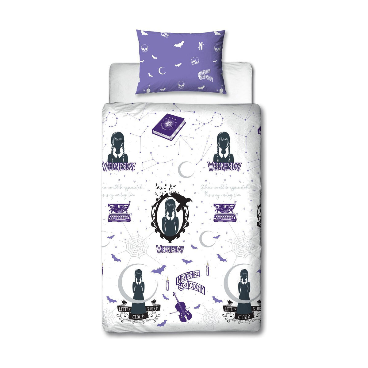 Wednesday duvet set single reversible (British brand)