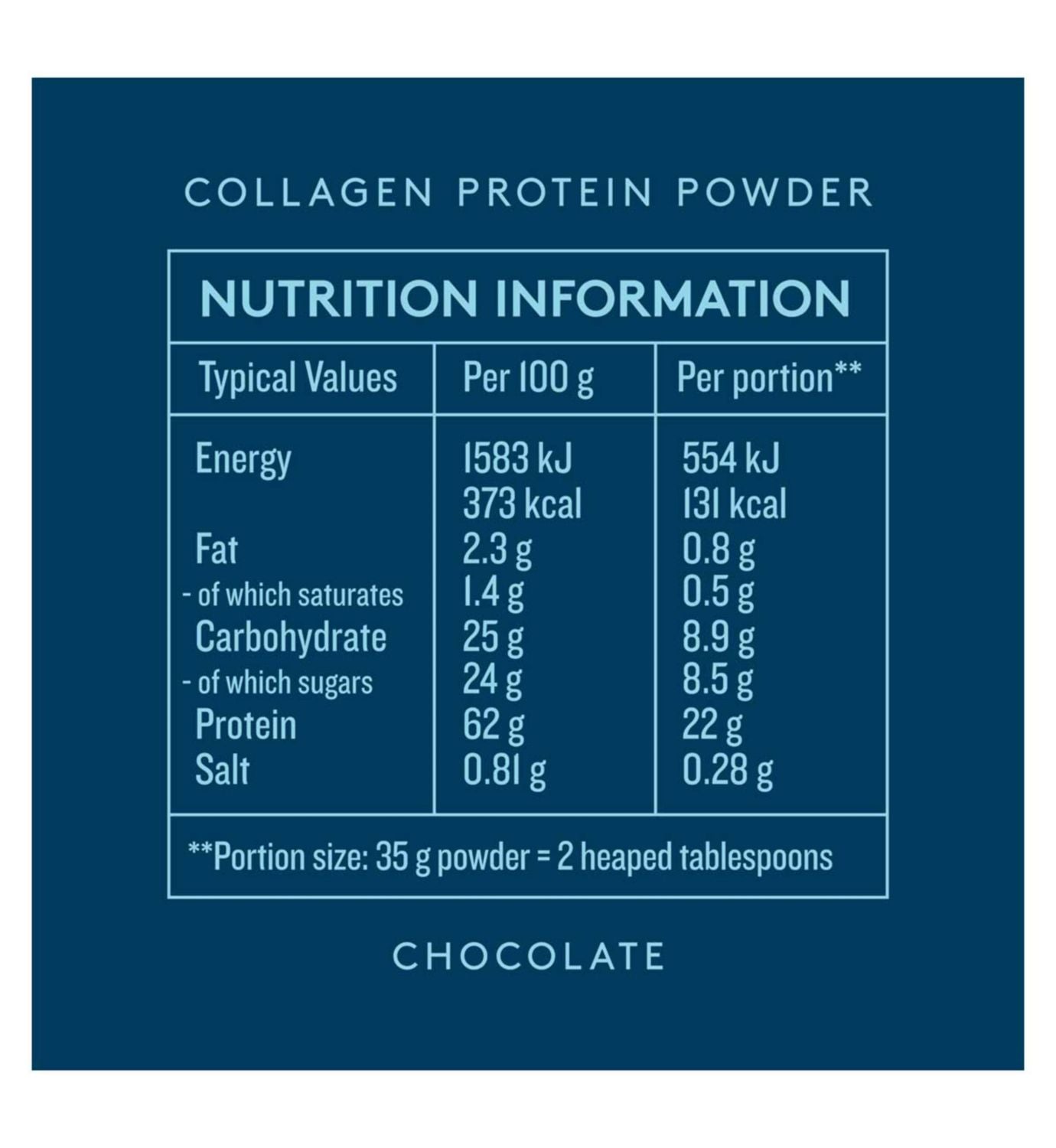 Dose & Co chocolate collagen protein powder 420g, UK version
