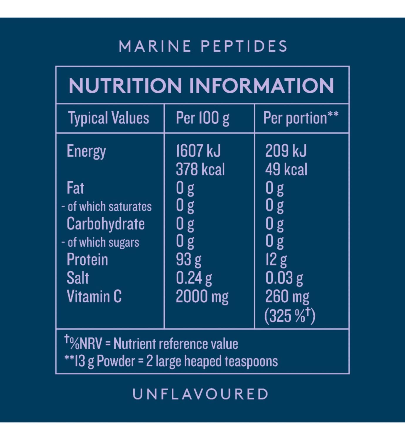 Dose & Co Marine Collagen Unflavoured 221g, imported from the UK