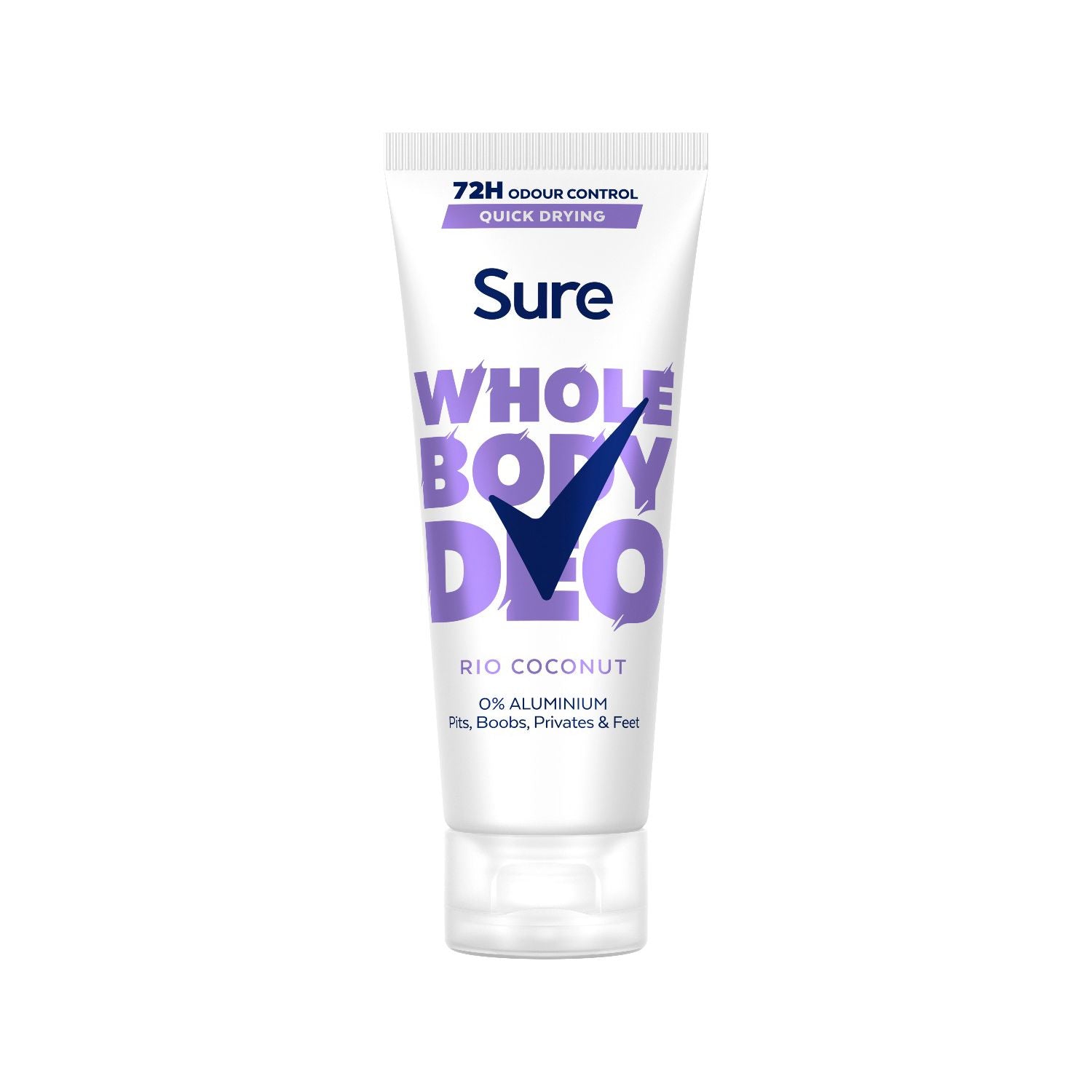 Sure Rio Coconut whole body deodorant cream 75ml, imported from the UK