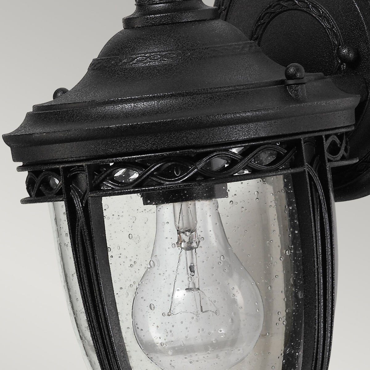 Feiss English Bridle wall lantern black outdoor lighting, UK version