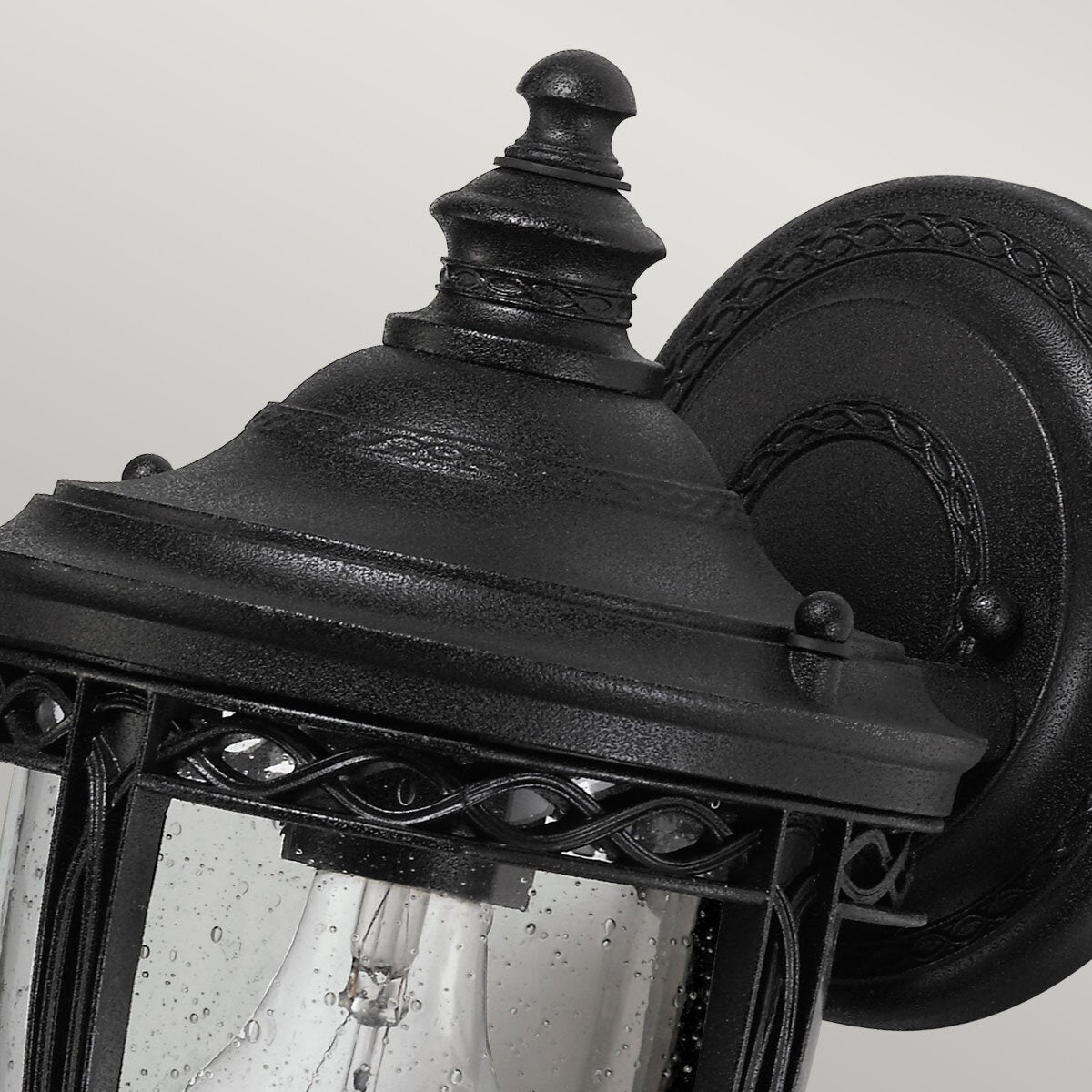 Feiss English Bridle wall lantern black outdoor lighting, UK version