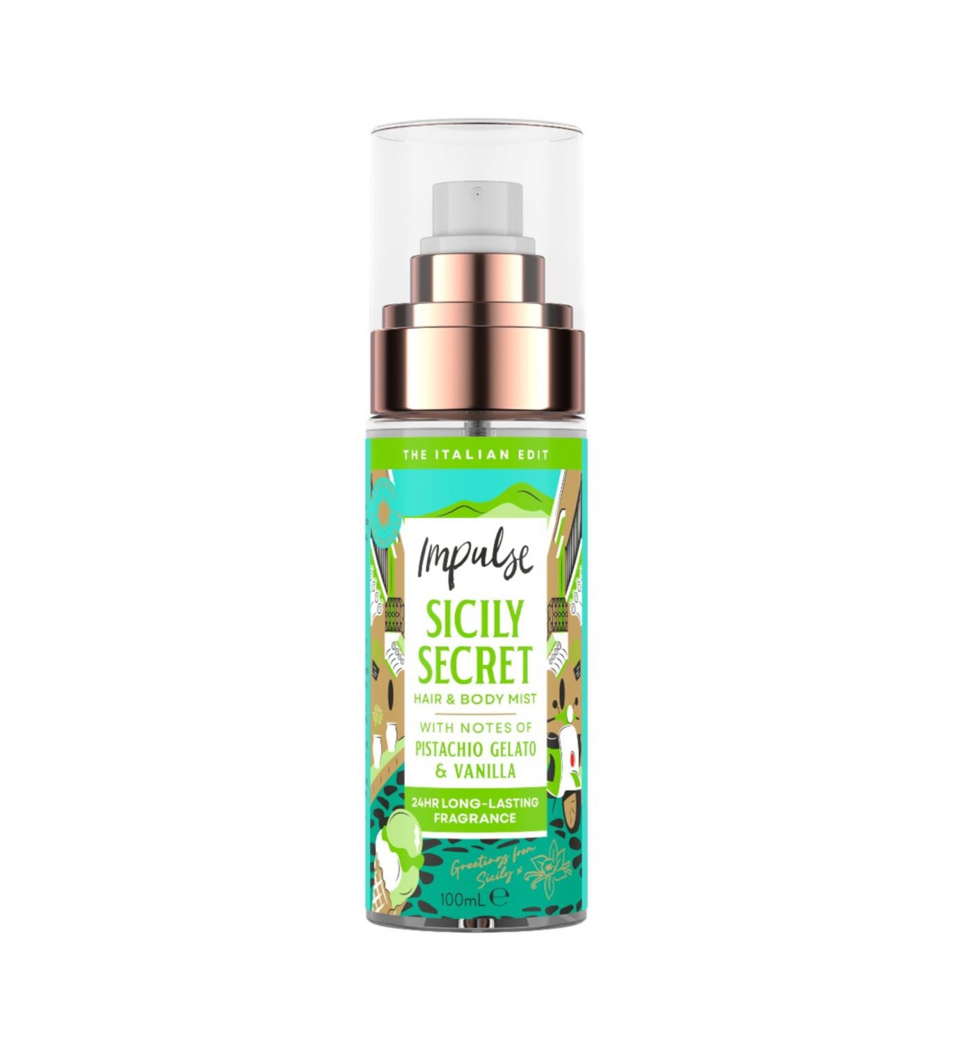 Impulse Sicily Secret hair and body mist 100ml - British product