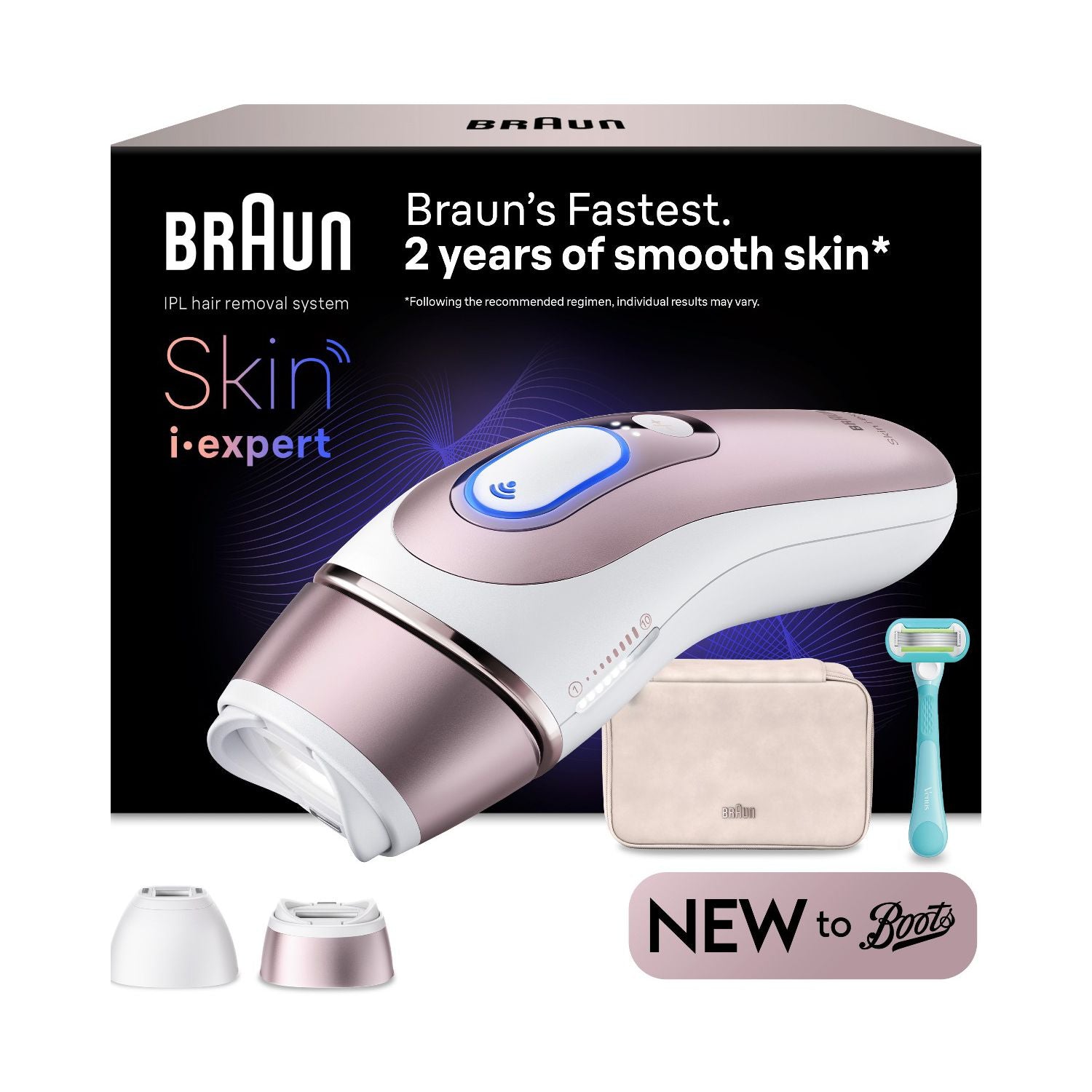 Braun Smart IPL hair removal device with app, UK version