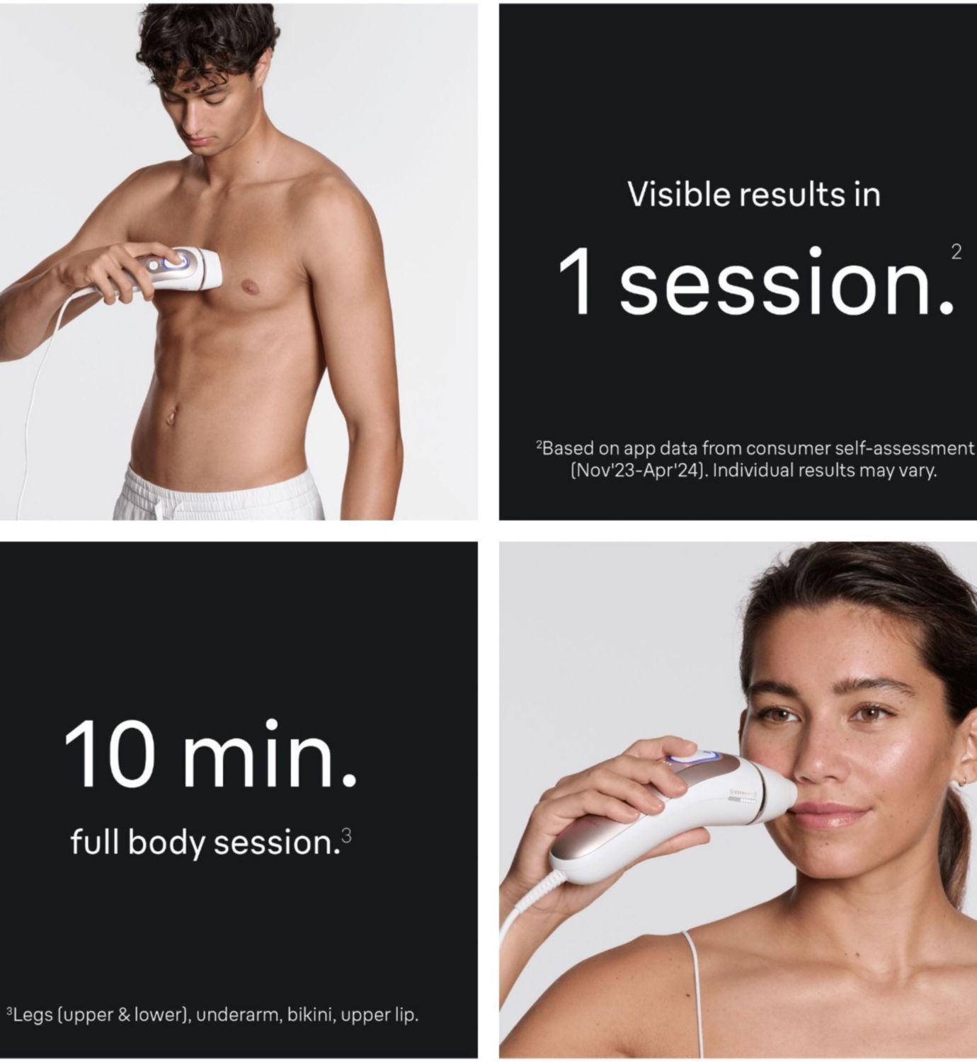 Braun Smart IPL hair removal device with app, UK version