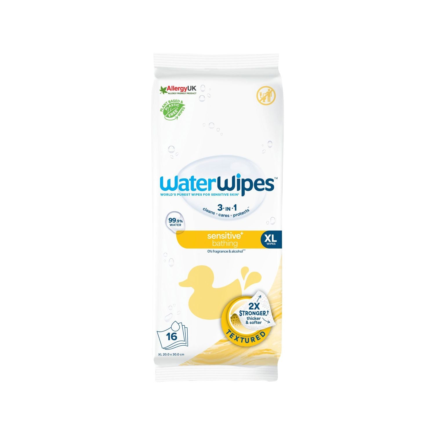 WaterWipes Sensitive XL Bathing baby wipes 16 wipes (British brand)