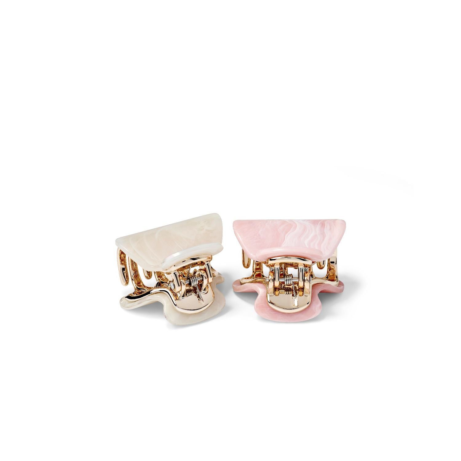 Boots pink and cream mini duo jaw clips, UK version