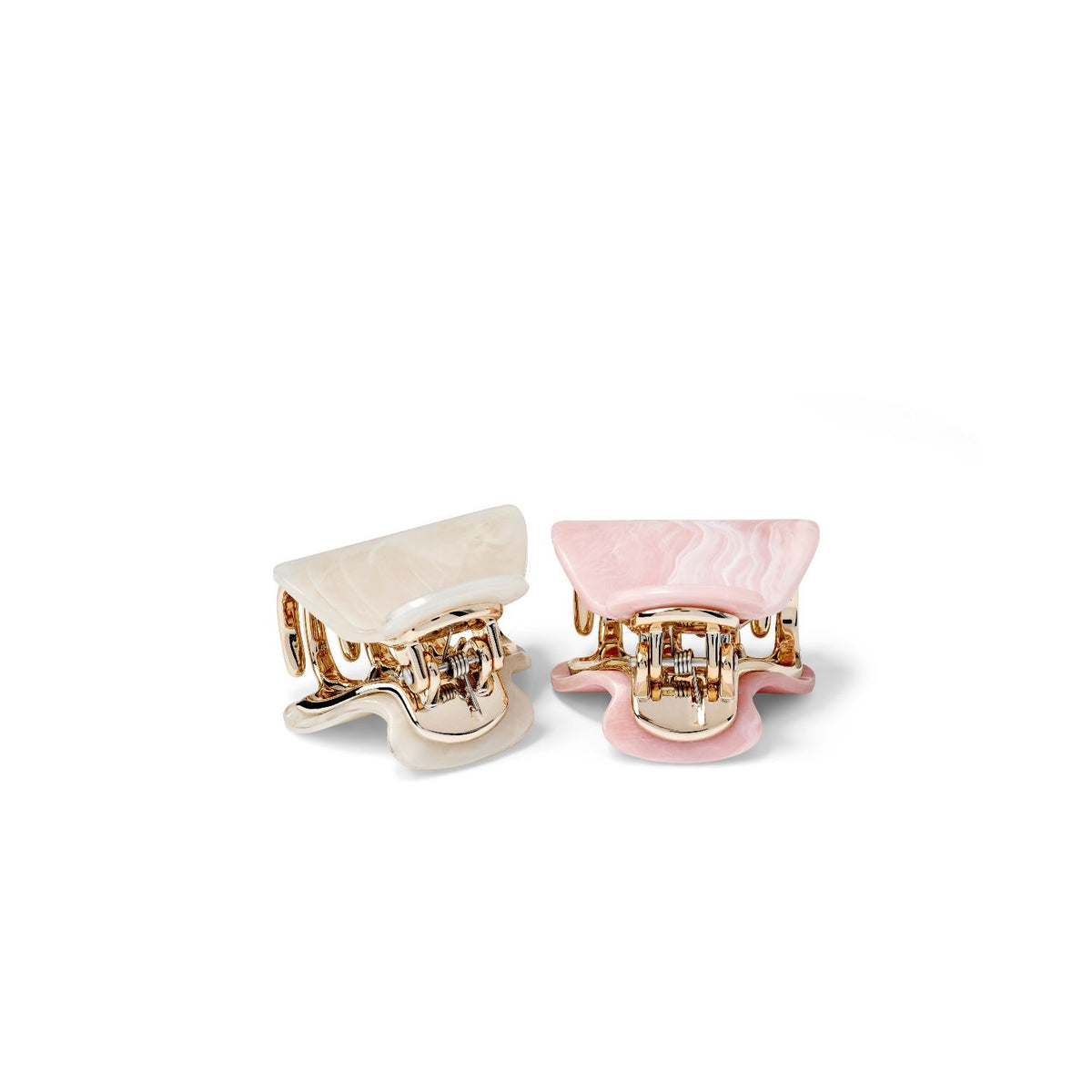Boots pink and cream mini duo jaw clips, UK version