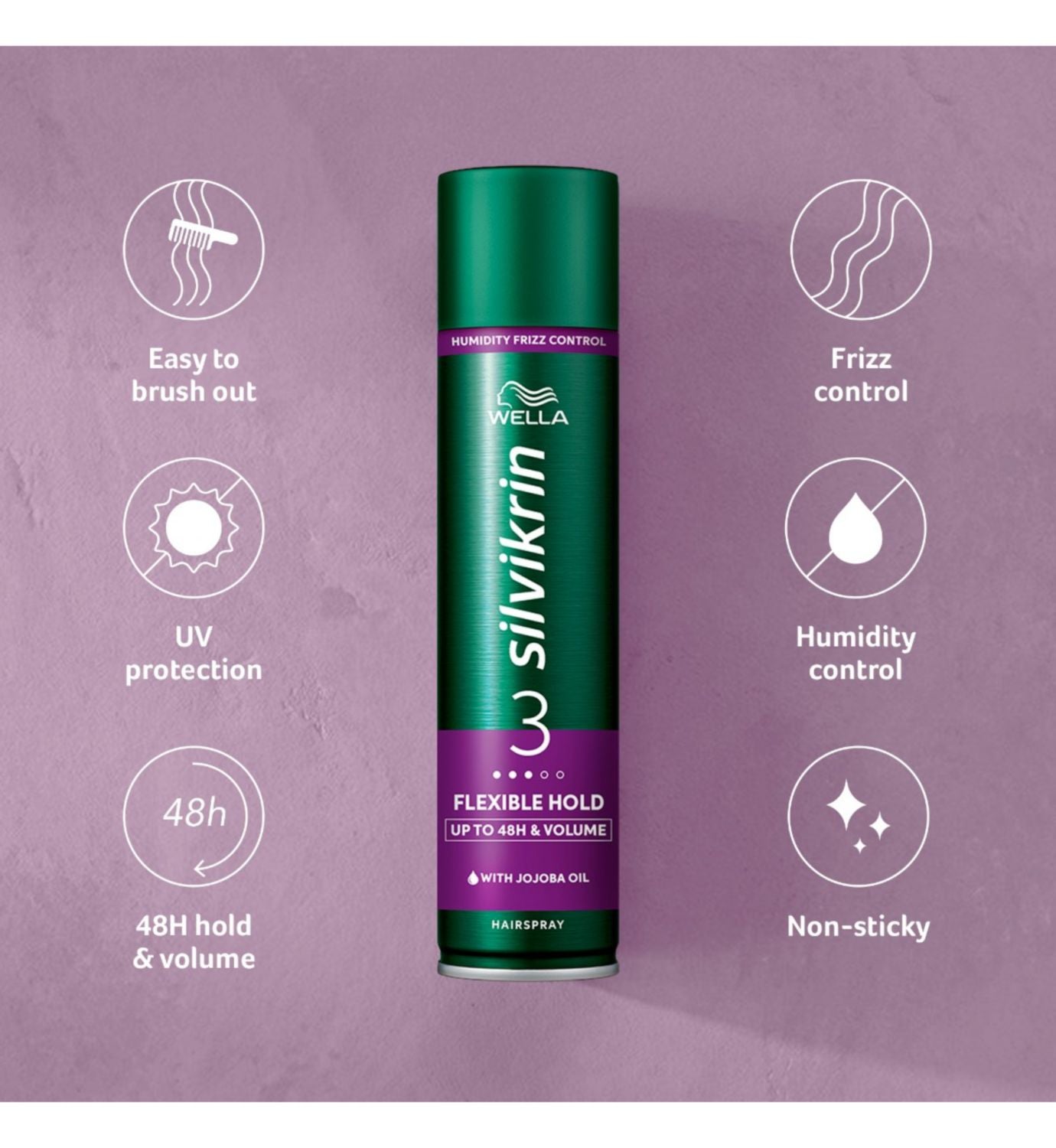 Wella Silvikrin flexible hold hairspray 400ml, imported from the UK