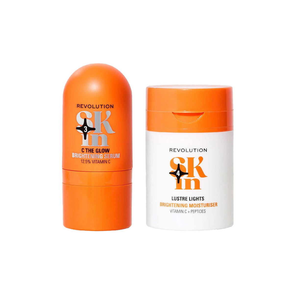 Revolution Skin vitamin C brightening serum and moisturiser set, UK version