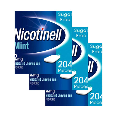 Boots Nicotinell Nicotine Gum 2 mg Mint 204 Pieces (Pack of 3)- Buy online at McGrocer