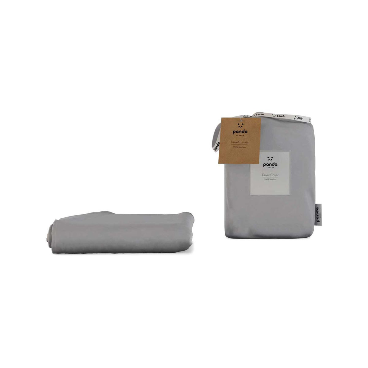 Panda 100% Bamboo Duvet Cover - Quiet Grey Double