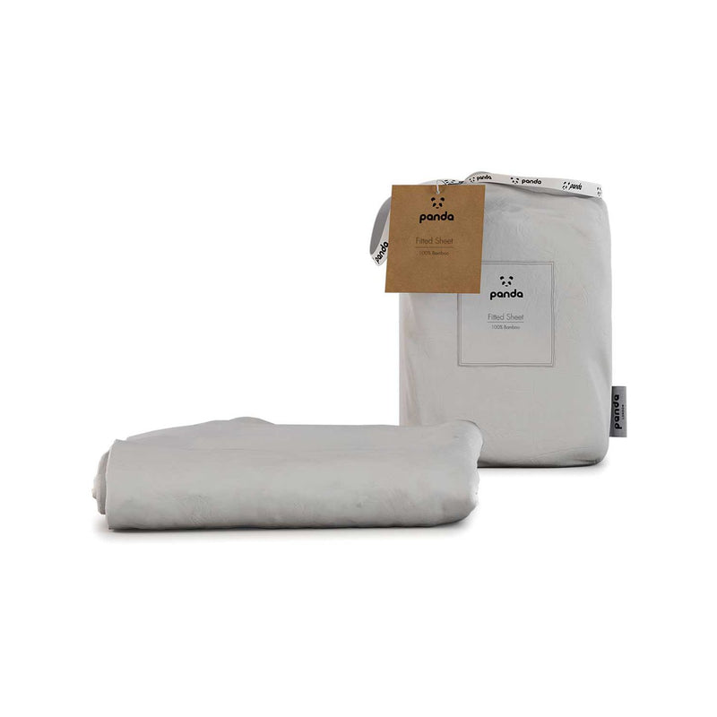 Panda 100% Bamboo Fitted Sheet - Pure White King